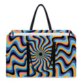 Psychedelic Illusory Motion Print Utility Tote Bag