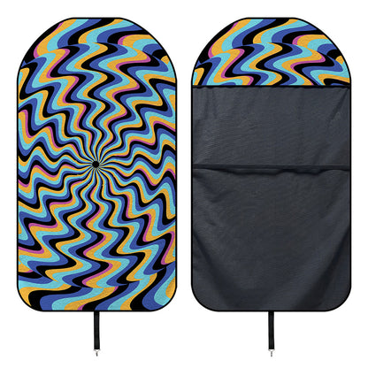 Psychedelic Illusory Motion Print Waterproof Car Seat Cover
