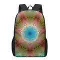 Psychedelic Kaleidoscope Print 17 Inch Backpack