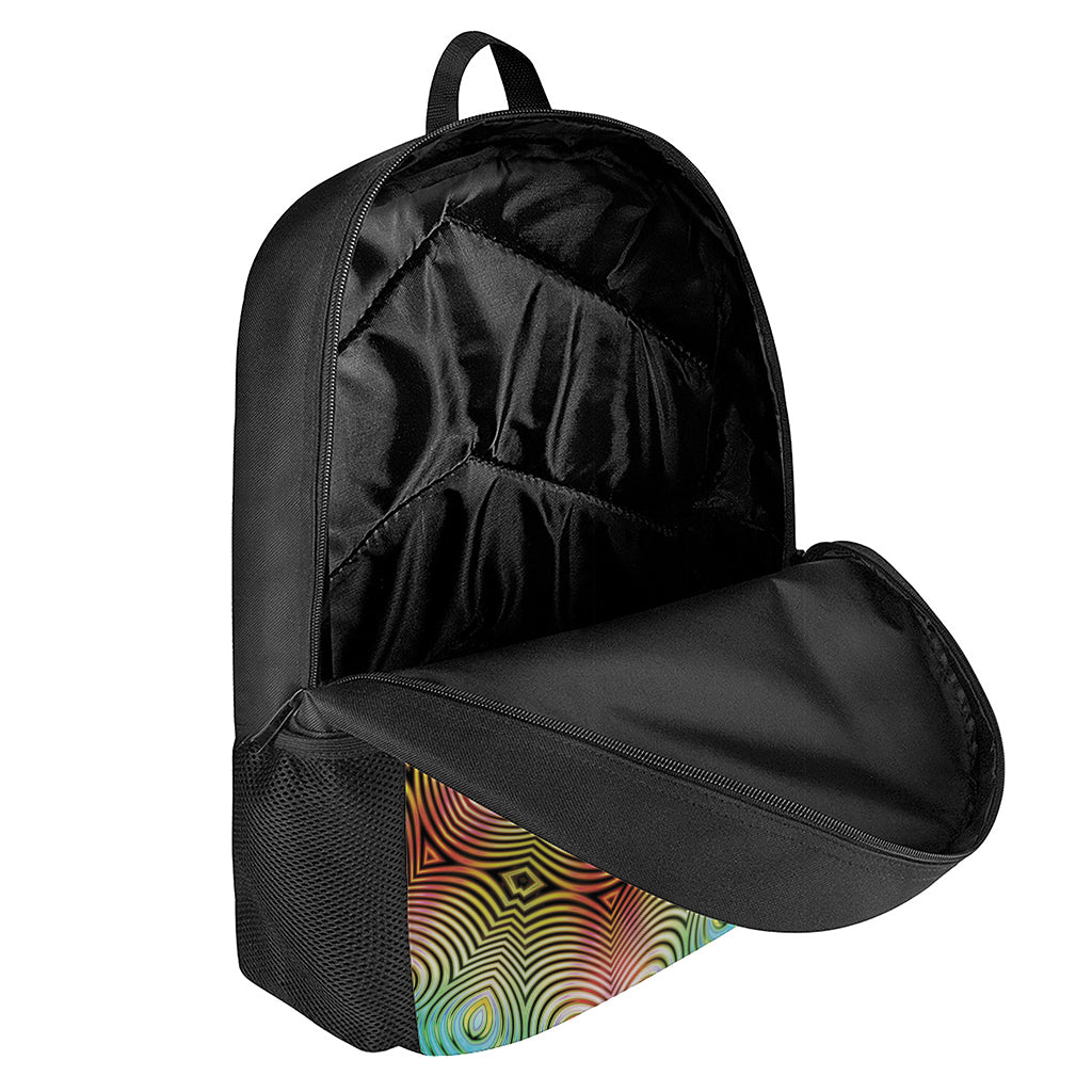 Psychedelic Kaleidoscope Print 17 Inch Backpack