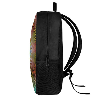 Psychedelic Kaleidoscope Print 17 Inch Backpack