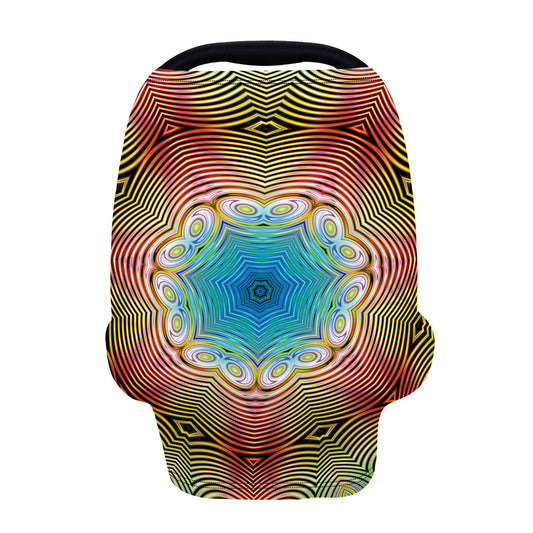 Psychedelic Kaleidoscope Print Baby Seat Cover
