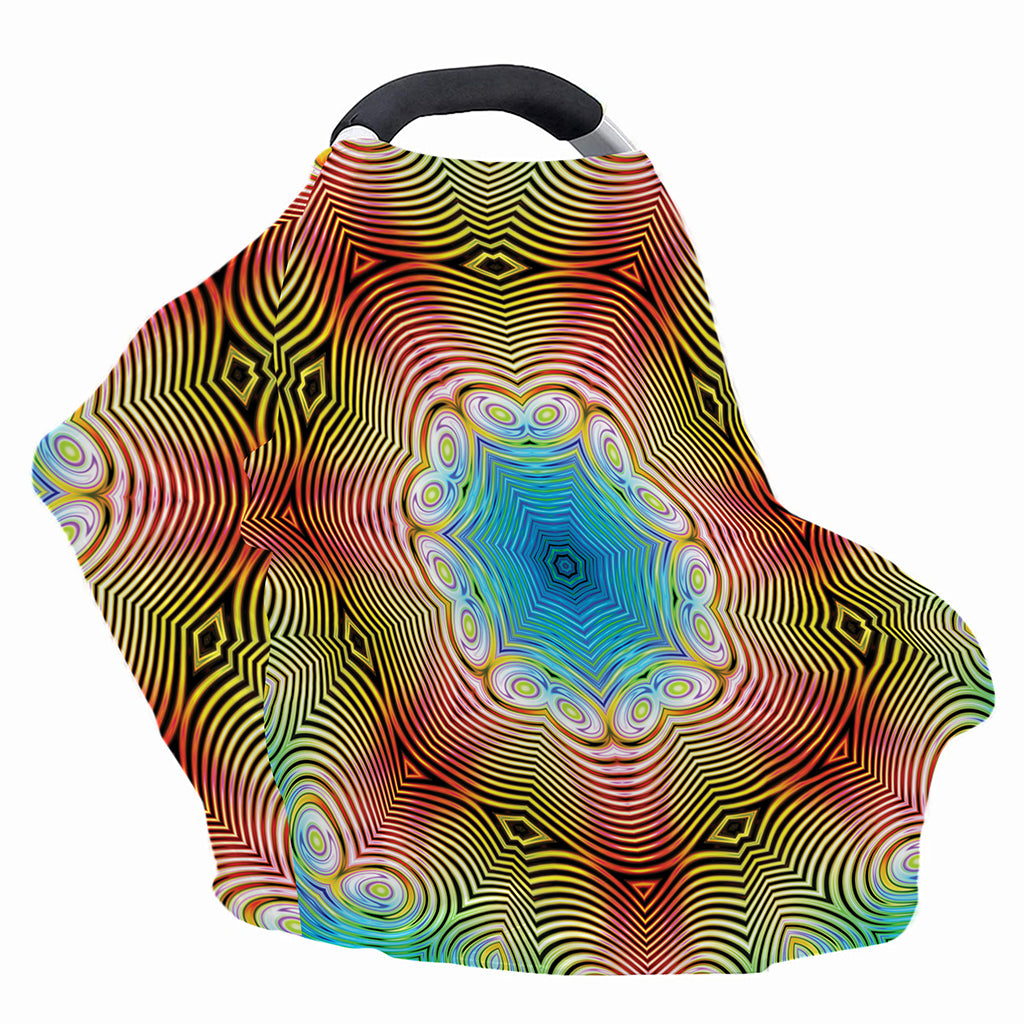 Psychedelic Kaleidoscope Print Baby Seat Cover