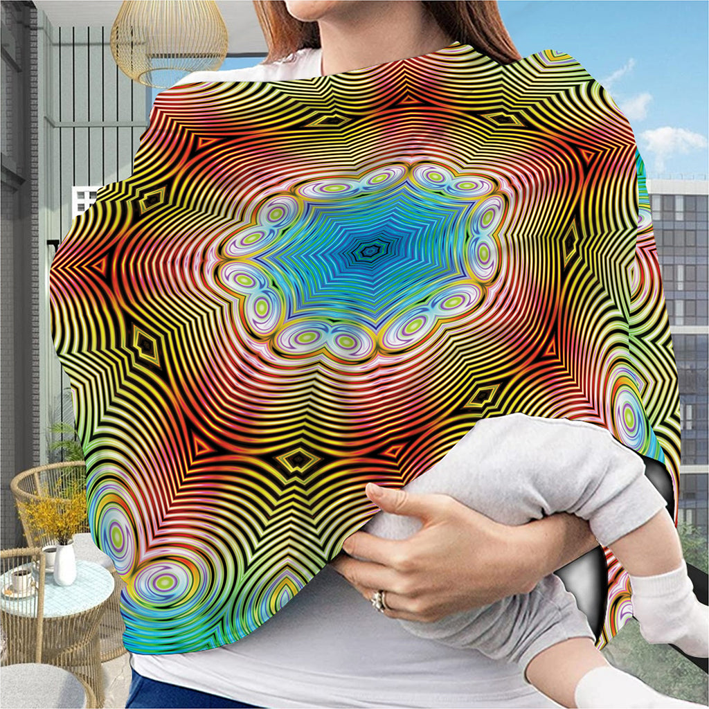 Psychedelic Kaleidoscope Print Baby Seat Cover