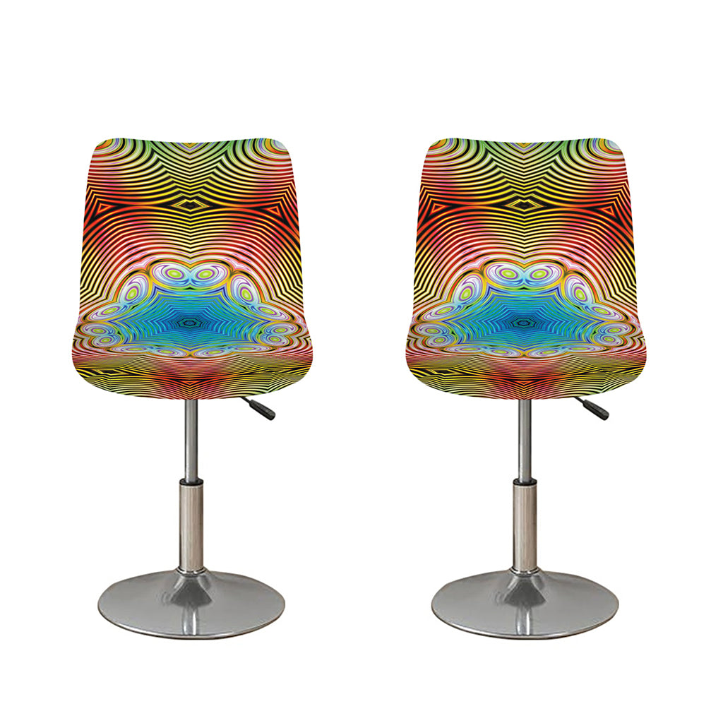Psychedelic Kaleidoscope Print Bar Stool Covers