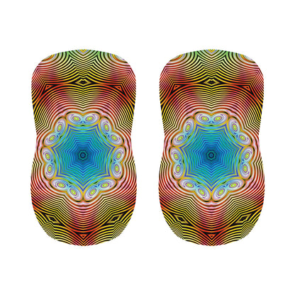 Psychedelic Kaleidoscope Print Bar Stool Covers