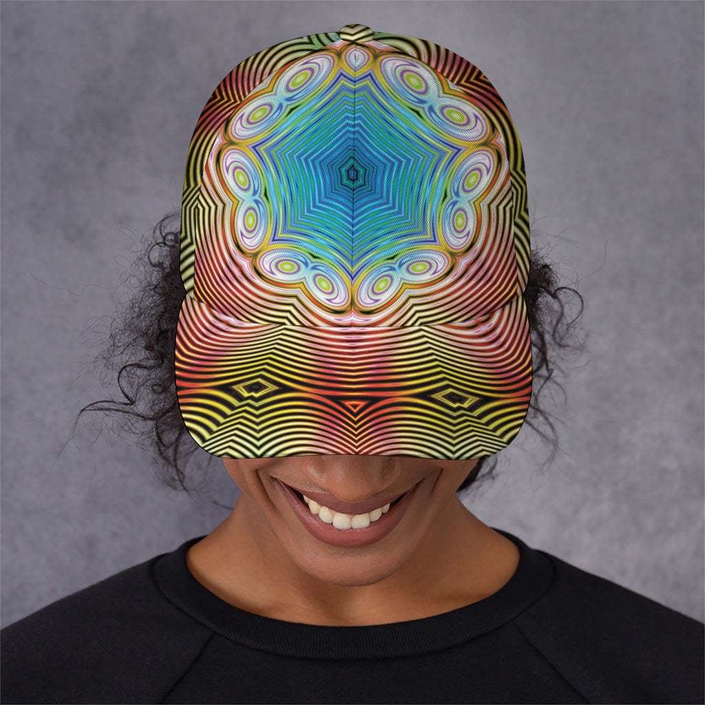 Psychedelic Kaleidoscope Print Baseball Cap