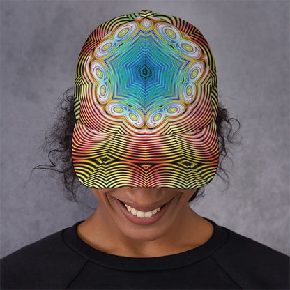 Psychedelic Kaleidoscope Print Baseball Cap