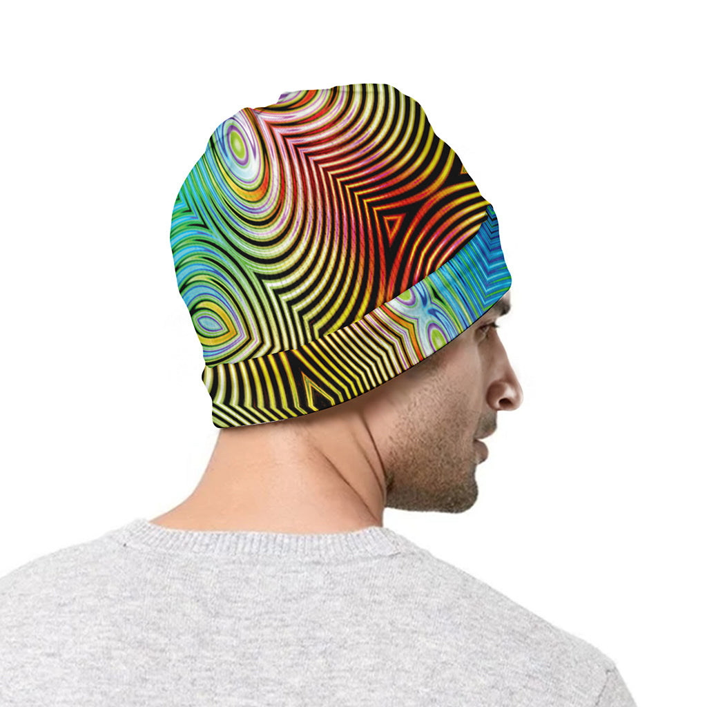 Psychedelic Kaleidoscope Print Beanie