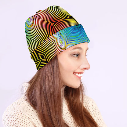 Psychedelic Kaleidoscope Print Beanie