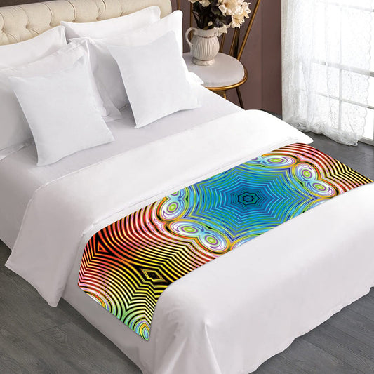 Psychedelic Kaleidoscope Print Bed Runner