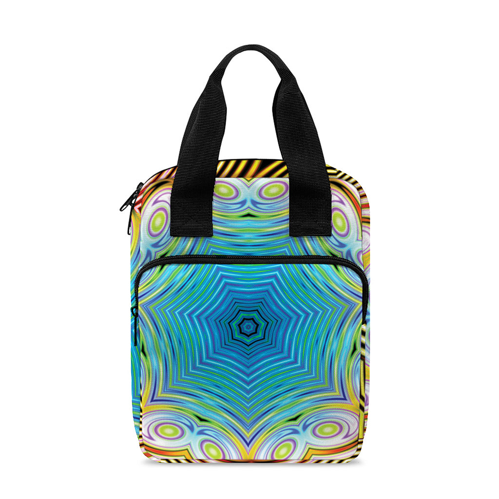 Psychedelic Kaleidoscope Print Bible Tote Bag