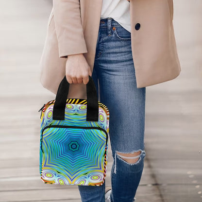Psychedelic Kaleidoscope Print Bible Tote Bag
