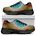 Psychedelic Kaleidoscope Print Black Chunky Shoes