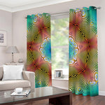 Psychedelic Kaleidoscope Print Blackout Grommet Curtains