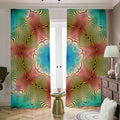 Psychedelic Kaleidoscope Print Dimout Pencil Pleat Curtains