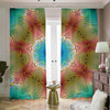 Psychedelic Kaleidoscope Print Blackout Pencil Pleat Curtains