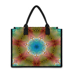 Psychedelic Kaleidoscope Print Canvas Tote Bag