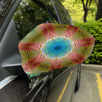 Psychedelic Kaleidoscope Print Car Side Mirror Covers
