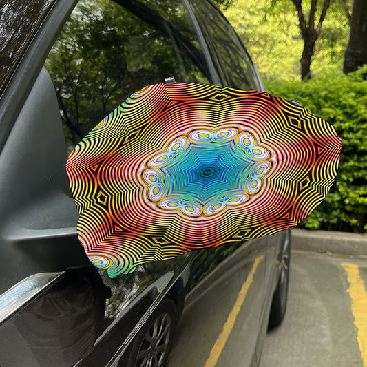 Psychedelic Kaleidoscope Print Car Side Mirror Covers