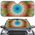 Psychedelic Kaleidoscope Print Car Windshield Sun Shade