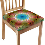 Psychedelic Kaleidoscope Print Chair Cushion Cover