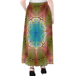 Psychedelic Kaleidoscope Print Chiffon Maxi Skirt