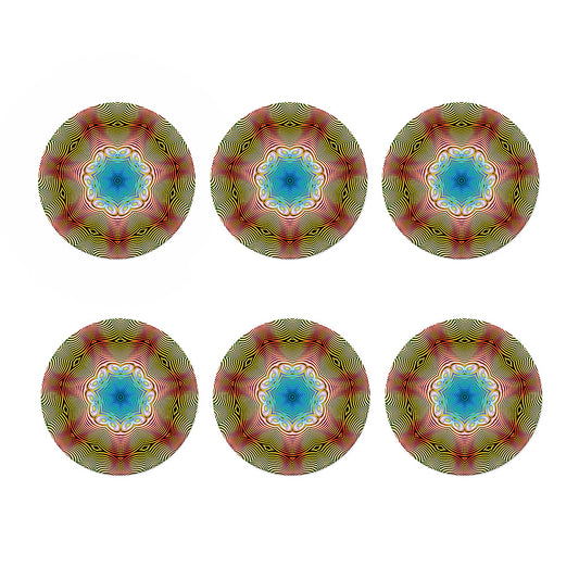 Psychedelic Kaleidoscope Print Coaster Set