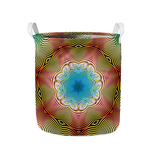Psychedelic Kaleidoscope Print Collapsible Laundry Basket