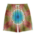 Psychedelic Kaleidoscope Print Cotton Shorts