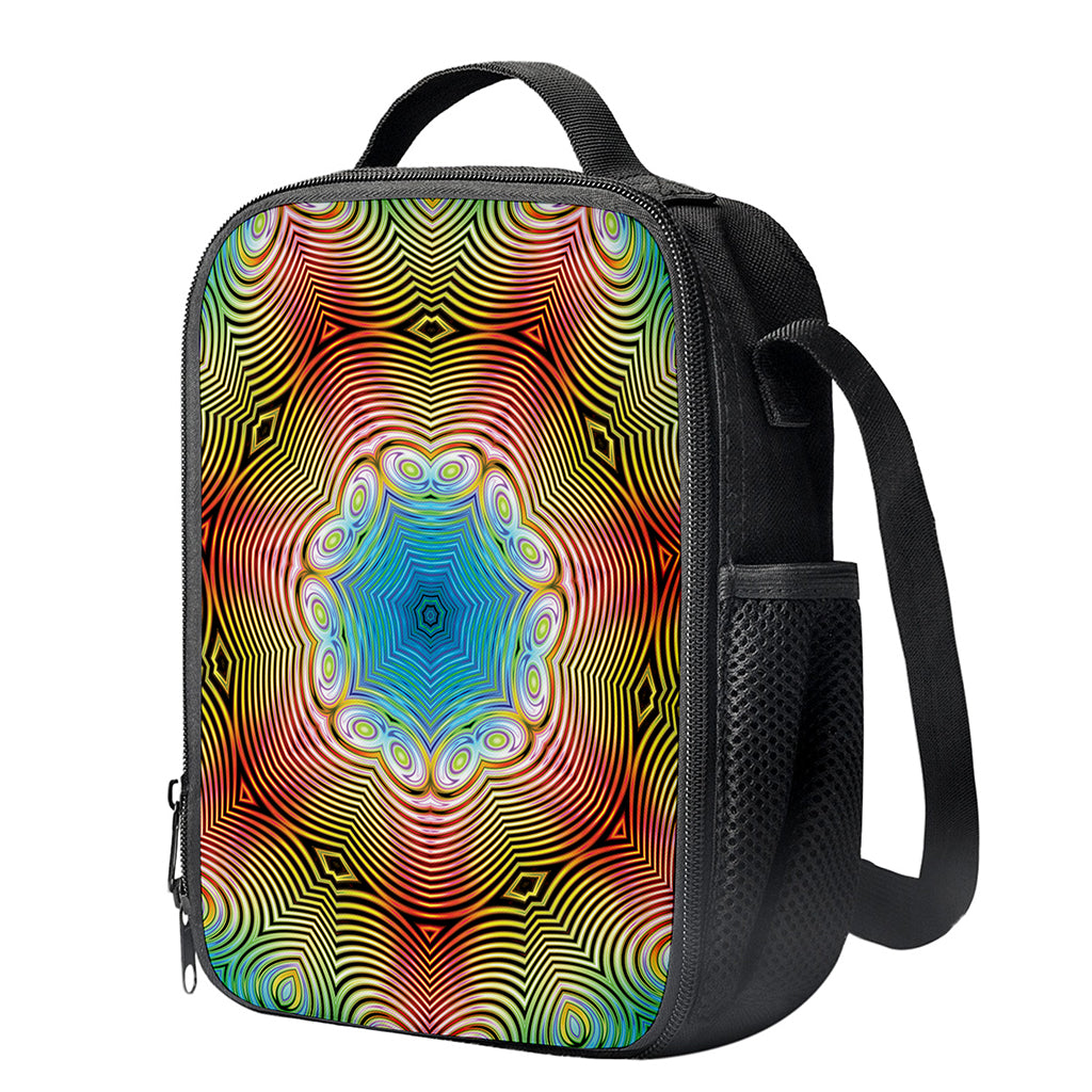 Psychedelic Kaleidoscope Print Crossbody Lunch Bag