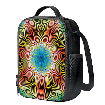 Psychedelic Kaleidoscope Print Crossbody Lunch Bag