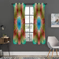 Psychedelic Kaleidoscope Print Grommet Curtain Panels