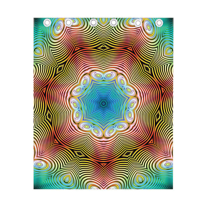 Psychedelic Kaleidoscope Print Curtain
