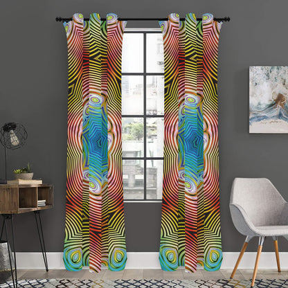 Psychedelic Kaleidoscope Print Curtain