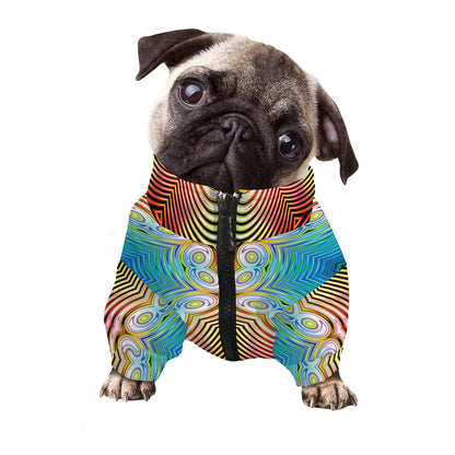 Psychedelic Kaleidoscope Print Dog Zip Up Jacket