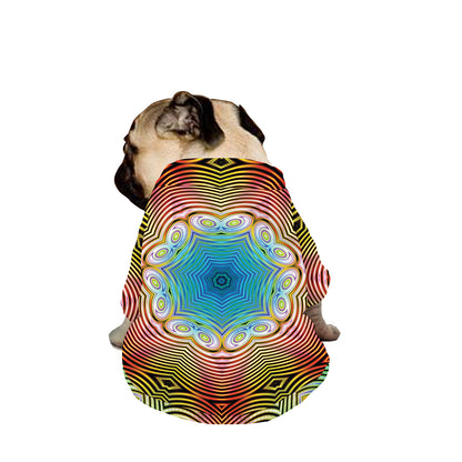 Psychedelic Kaleidoscope Print Dog Zip Up Jacket