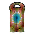 Psychedelic Kaleidoscope Print Double Neoprene Wine Tote