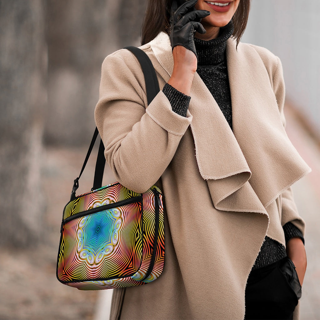 Psychedelic Kaleidoscope Print Double Strap Bible Bag