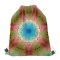 Psychedelic Kaleidoscope Print Drawstring Bag
