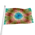 Psychedelic Kaleidoscope Print Flag