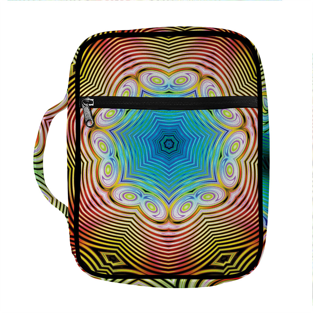 Psychedelic Kaleidoscope Print Front Pocket Bible Bag
