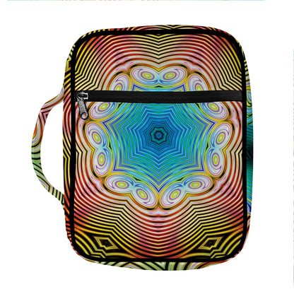 Psychedelic Kaleidoscope Print Front Pocket Bible Bag