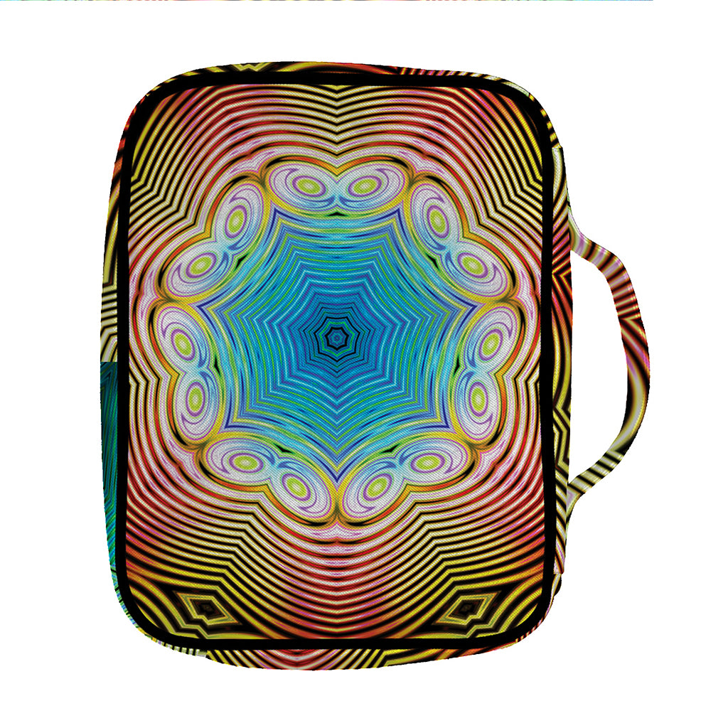 Psychedelic Kaleidoscope Print Front Pocket Bible Bag