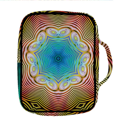 Psychedelic Kaleidoscope Print Front Pocket Bible Bag