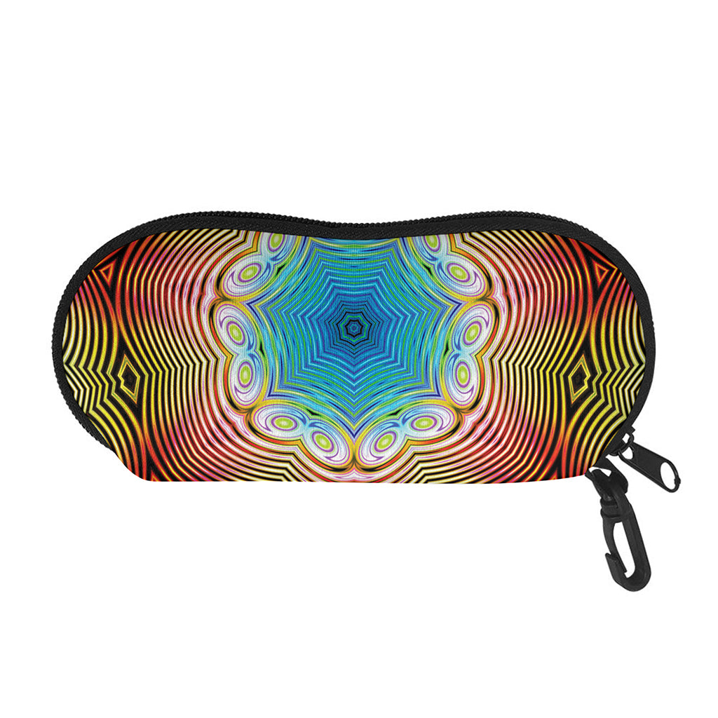 Psychedelic Kaleidoscope Print Glasses Case