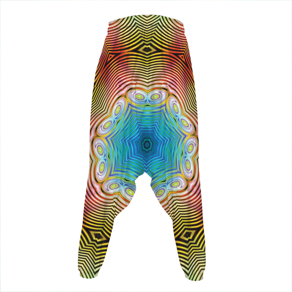 Psychedelic Kaleidoscope Print Hammer Pants