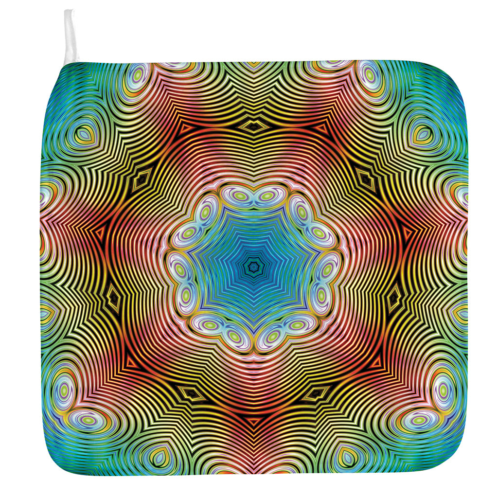 Psychedelic Kaleidoscope Print Hand Towel