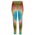 Psychedelic Kaleidoscope Print High-Waisted Pocket Leggings