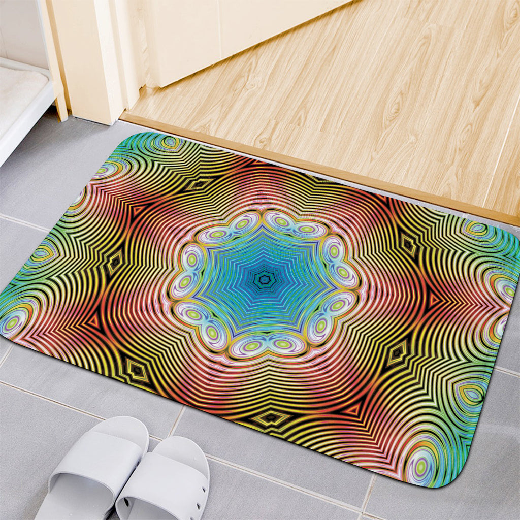 Psychedelic Kaleidoscope Print Indoor Door Mat